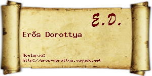 Erős Dorottya névjegykártya